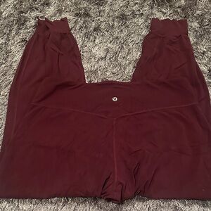 Lululemon Burgundy Leggings joggers size 14